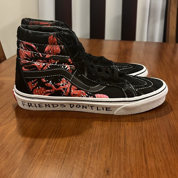 Limited Edition Vans Sk8-Hi Black, Red Stranger Things, Friends Don’t Lie
